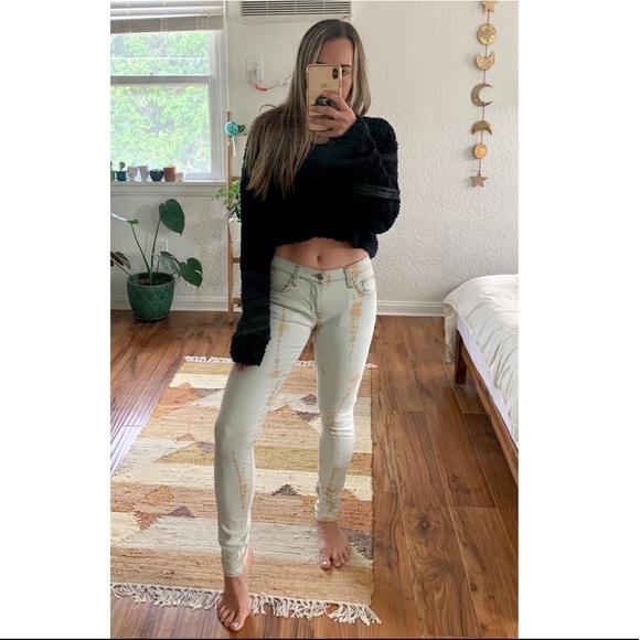 HUDSON Orange/White Dyed Skinny Jeans size 26 - Picture 2 of 9